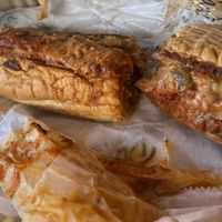 Great addition to the menu: pizza cheesesteak   at Dina's Vegan Deli & Desserts in West Palm Beach