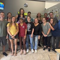 VSC group with Dina   at Dina's Vegan Deli & Desserts in West Palm Beach