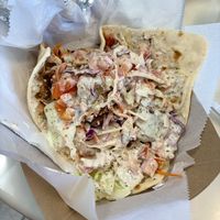 Gyro w/homemade seitan and tzatziki sauce   at Dina's Vegan Deli & Desserts in West Palm Beach