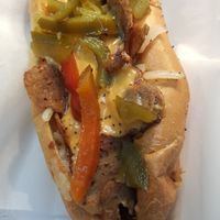 Philly cheesesteak with sweet peppers! Vegan!  at Dina's Vegan Deli & Desserts in West Palm Beach