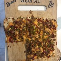 This was really good pizza!!!! at Dina's Vegan Deli & Desserts in West Palm Beach
