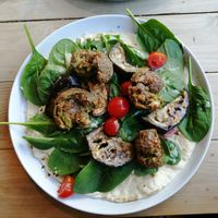 Falafel pitta at The Tame Fox in Erina