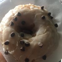 Lime and chocolate donut  at DUH Vegan in Porto