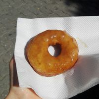 Salted caramel donut at DUH Vegan in Porto