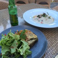 Veggie lasagna and risotto at Nautilus Resort in Rarotonga
