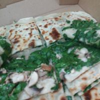 Spinach, mushroom and vegan cheeze gozleme at Gozleme King in Sydney