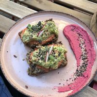 Guacamole toast with glutenfree bread at EatMyTrip  in Barcelona