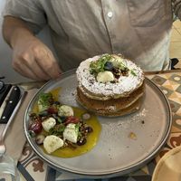 Vegan banana pancakes 🥞  at EatMyTrip  in Barcelona