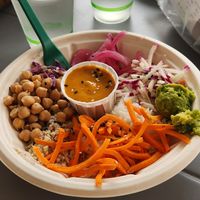 Buddha bowl with chickpeas at Daily Blend in Traverse City