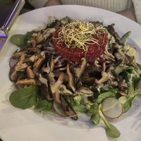 Mushroom dish  at Cafe du Grütli in Geneva
