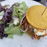 Vegan burger  at Cafe du Grütli in Geneva