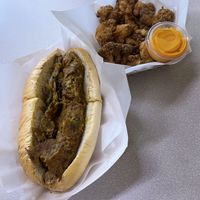 Classic vegan Philly and cauliflower wings with buffalo sauce   at Trilly Cheesesteaks in New Orleans