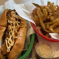 Buffalo Sando with Frickles  at Trilly Cheesesteaks in New Orleans