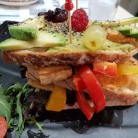 Vegan club sandwich at Cheese and Cake in Barcelona