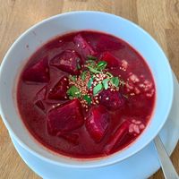 beetroot soup (lunch) at Milchkaffee in Berlin