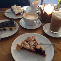 My Cake and vegan latte  at Milchkaffee in Berlin