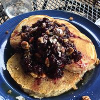Vegan pancakes Sunday brunch special  at Seed Sprout Spoon in St Louis
