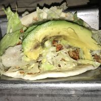 Soft taco made with Impossible Burger  at Session Taco - Delmar Loop in St Louis