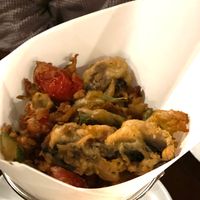 Tempura veggies.  at Polite Society in St Louis