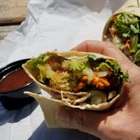 The Veggie Wrap was fresh and delicious! at Scovie's Gourmet in Charlevoix