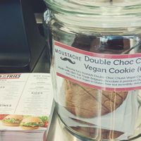 Moustache double choc chunk vegan cookie at Lord of the Fries - Snickle Lane in Auckland