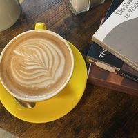 Gingerbread latte   at High Peak Bookstore & Cafe in Buxton