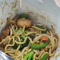 Tofu hot box swapping the heat for teriyaki sauce at Wok&Go - Central Station in Liverpool