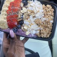 Power bowl to go (acai and peanut butter)   at Earthcraft Juicery in Houston