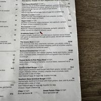 Vegan Menu  at The Hummingbird Waterside Cafe in Mandurah