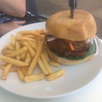 Vegan Burger at The Hummingbird Waterside Cafe in Mandurah