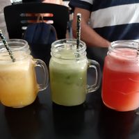 Lovely fresh juices at The Hummingbird Waterside Cafe in Mandurah