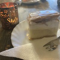 Vanilla dessert  at Napfenyes Cukraszat - Bajcsy Zsilinszky in Budapest