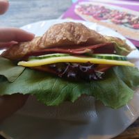 Croissant sandwich at Napfenyes Cukraszat - Bajcsy Zsilinszky in Budapest