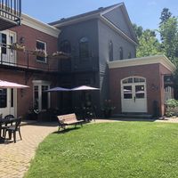 outside at Gratitude Cafe in Hudson