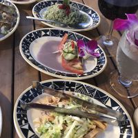 1st course.  Smoked tofu was delicious.   at Feast at Lele - Luau in Lahaina