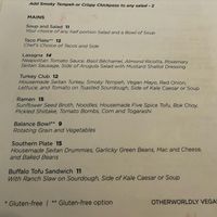 Menu 10/19  at Celesta in Milwaukee