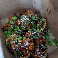 To-go bang bang broccoli at Celesta in Milwaukee