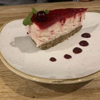 White chocolate cheesecake   at Sage Vegan Cafe in Crawley