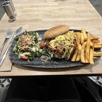 BBQ pulled jackfruit burger  at Sage Vegan Cafe in Crawley