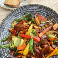 Veg and tofu stir fry   at Sage Vegan Cafe in Crawley