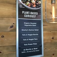 Or order any item without meat and cheese, but love that they care this much at Sharky's Woodfired Mexican Grill  in Tarzana