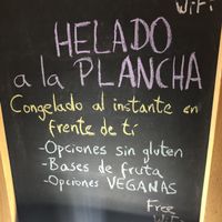 Chalk board  at Rollis in Cartagena