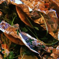 Bean and rice tacos at Cafe Rio in Manassas