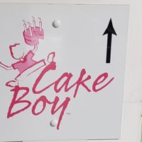 Sign at Cake Boy in South West London