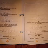 Separate veggie menu pages at Golden Cross in Coventry