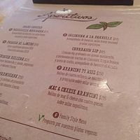 Ask the waiter for the vegan choices available at Trattoria Pizzarelli in Santo Domingo