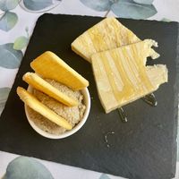 Vegan Cheese and Baba Ghanoush  at La Pepiniere in Florence