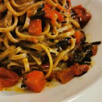 Tagliolini di mare con Hijiki, Nori e pomodorini at La Pepiniere in Florence