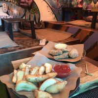 Fries and vegan nuggets  at Veganga in Moscow
