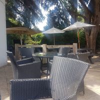 Some of the outside space at The Spring Tavern in Ewell